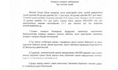 Агаарын чанарыг сайжруулах бүс тогтоох тухай