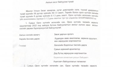 Ажлын хэсэг байгуулах тухай