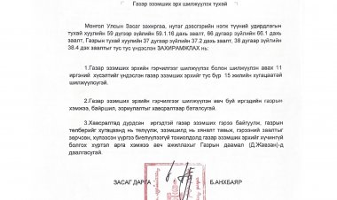 Газар эзэмших эрх шилжүүлэх тухай