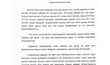 Газар эзэмшүүлэх тухай