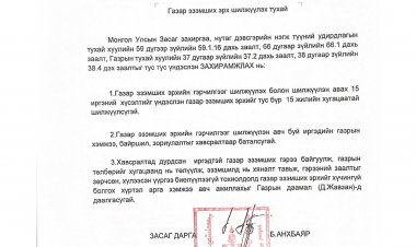 Газар эзэмших эрх шилжүүлэх тухай