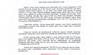 Арга хэмжээ зохион байгуулах тухай