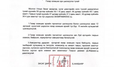 Газар эзэмших эрх шилжүүлэх тухай