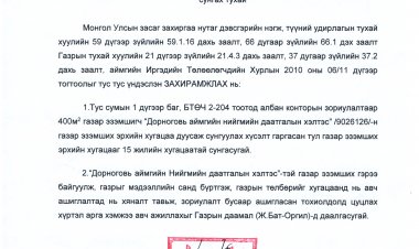 Газар эзэмших эрхийн хугацаа сунгах тухай