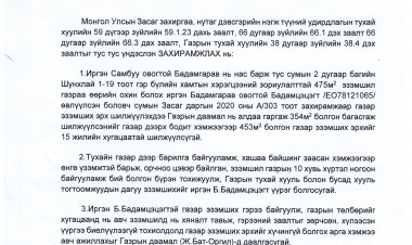 Газар эзэмших эрх шилжүүлэх тухай