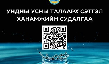 УНДНЫ УСНЫ ТАЛААРХ СЭТГЭЛ ХАНАМЖИЙН СУДАЛГААГ ДООРХ QR БОЛОН ЛИНК РҮҮ ОРЖ БӨГЛӨН ИДЭВХТЭЙ ОРОЛЦОНО УУ.